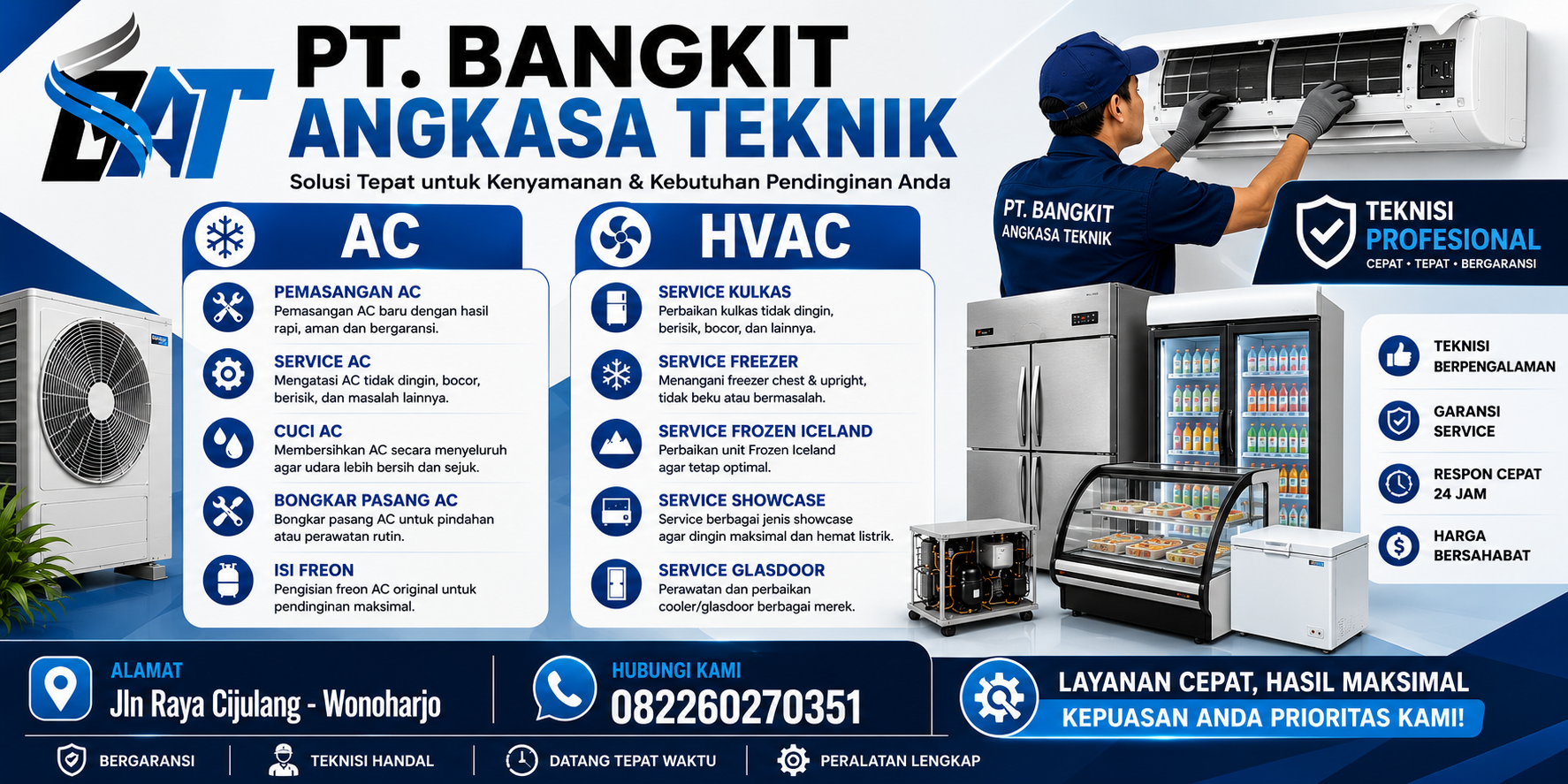 Cuci AC Sidamulih untuk Rumah, Kantor, dan Tempat Usaha