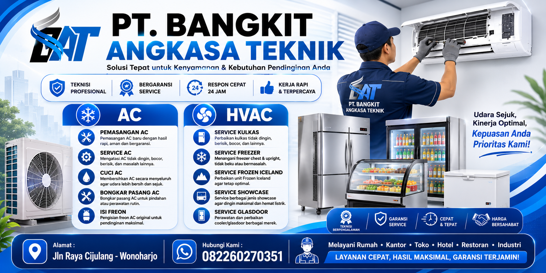 Butuh Service AC Cepat? Teknisi Siap Melayani Banjar hingga Cilacap