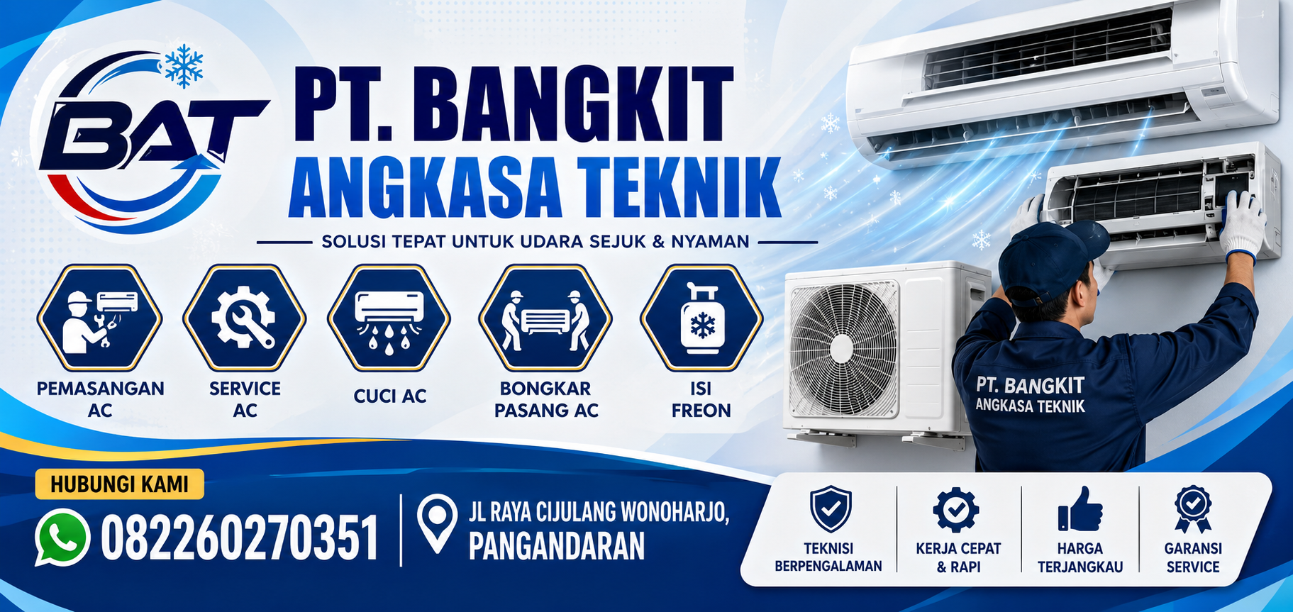 Service AC Pangandaran Terpercaya untuk Rumah, Kantor, Hotel & Villa