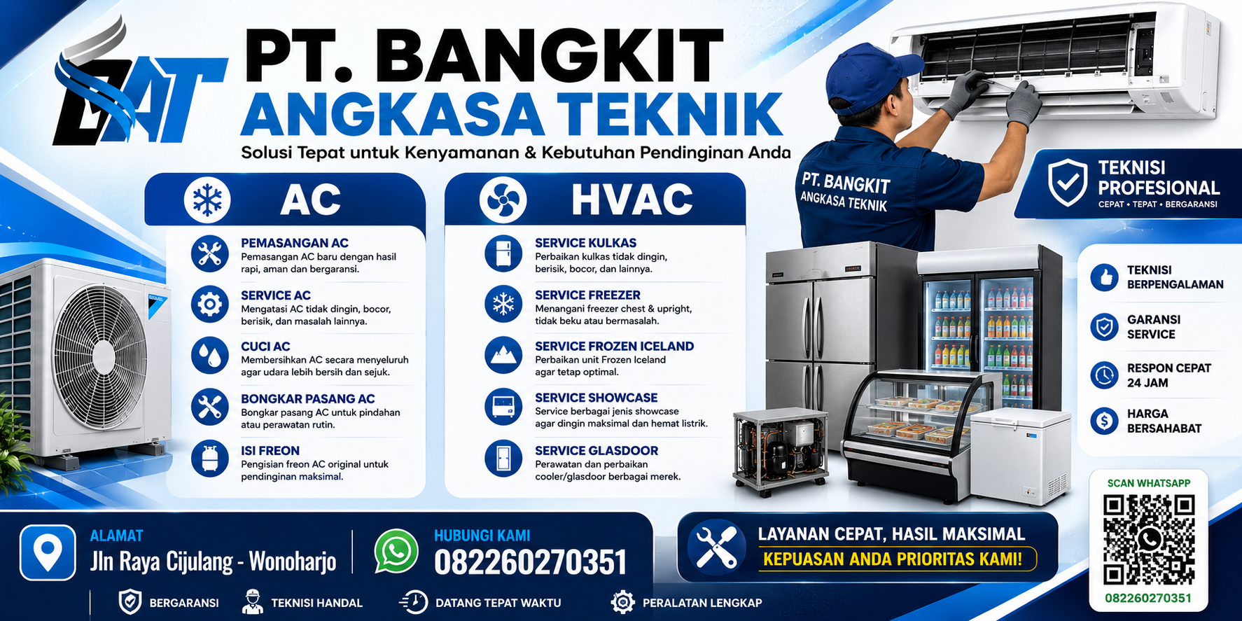 Cuci AC Sidamulih untuk Rumah, Kantor, dan Tempat Usaha